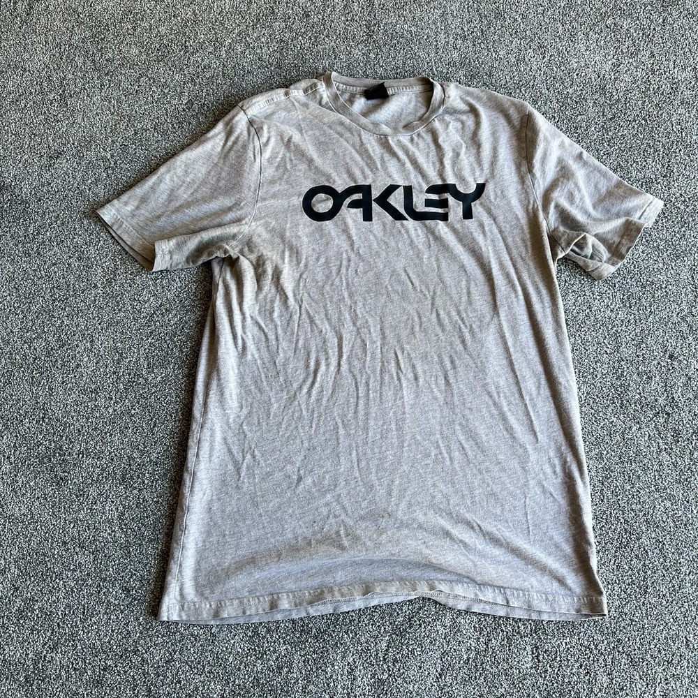 Oakley Gray Logo Graphic Short Sleeve T-Shirt Men’s Size M